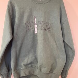 Gildan Olive Men's Crewneck Sweater